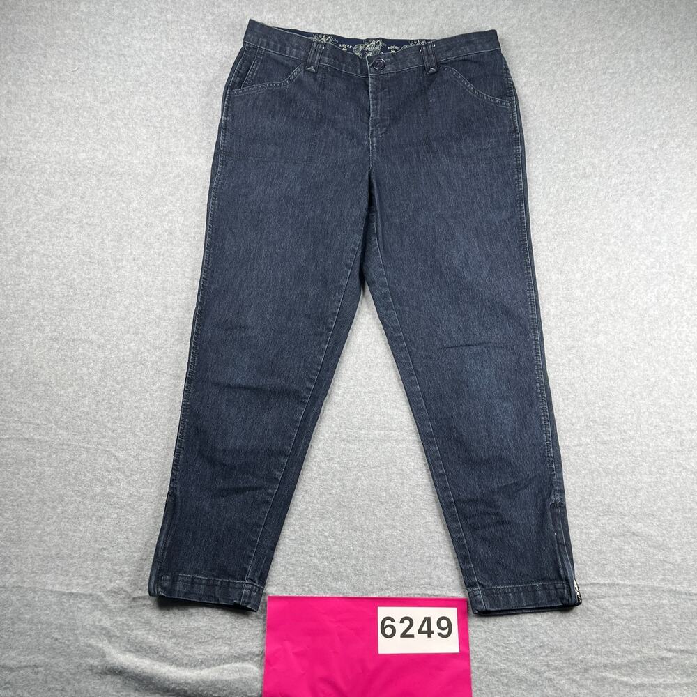 Lee Riders Jeans Womens Size 12 M Dark Wash Casual Stretch Ankle Zip